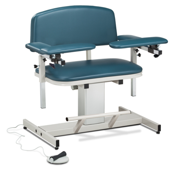 Clinton XL Blood Drawing Chair w/ Padded Arms, GunMetal 6351-3GM